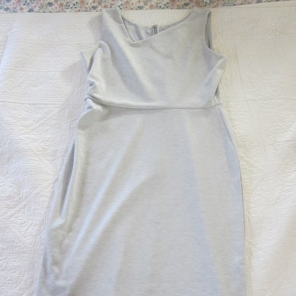 Betabrand Dress XL No Sweat Silver Sparkle Cocktail Dress - Picture 2 of 12